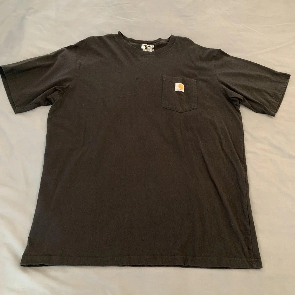 Carhartt Shirt Lot Of 3 Mens XLT Gray Black Pocket Workwear K87 Tagless Tee - Picture 12 of 16